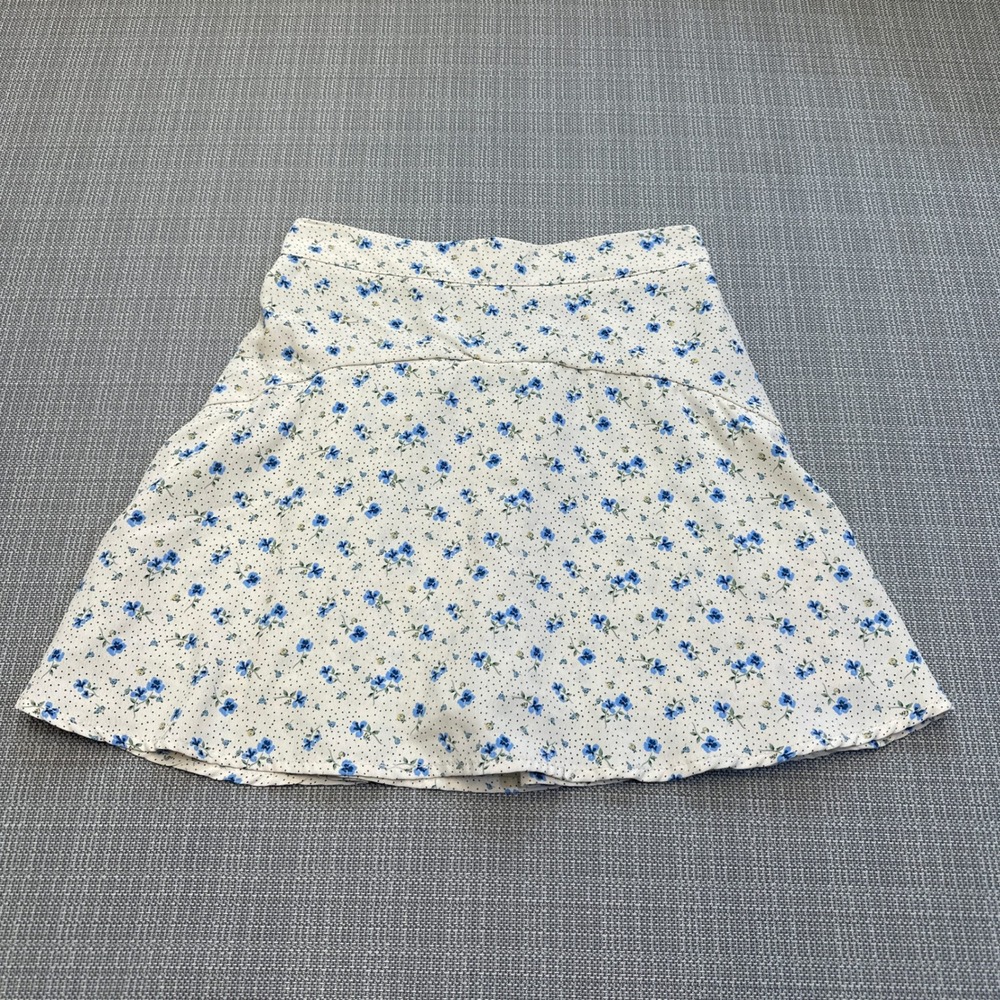 Altar'd State Cottagecore Floral Mini Skort Skirt Small Blue Ditsy Indie Flare